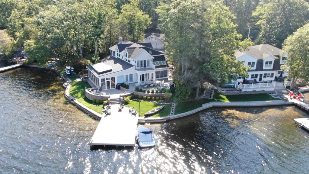 Aerial Lake View Side